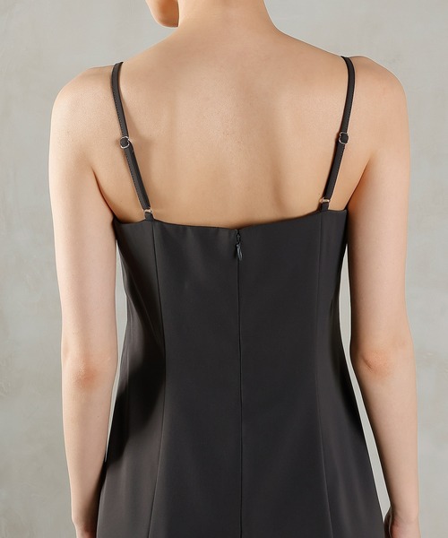 Kana（カナ）の「リボン チュール トップス Aライン ワンピース ドレス 2点セット パーティー 結婚式 お呼ばれ オケージョンドレス（ドレス・レディース・ライトグレー/ブラック系その他2/チャコールグレー・M）」の11枚目の写真