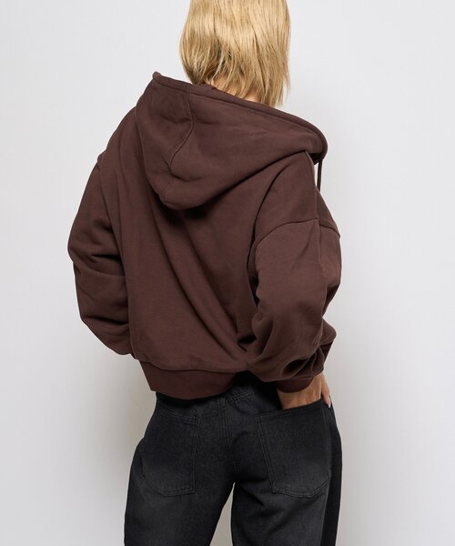 WHO'S WHO gallery（フーズフーギャラリー）の「スラッシュポケットスウェットパーカー（パーカー・レディース・ブラック/ブラウン系その他/ダークブラウン/グレー/カーキ/ネイビー/ライトグレー/チャコールグレー/ブラック系その他2/ブルー系その他・SMALL/X-SMALL/MEDIUM）」の12枚目の写真