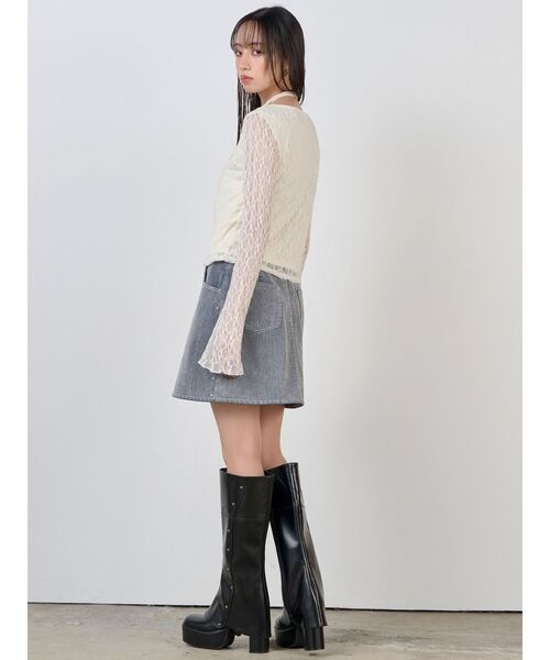 MURUA（ムルーア）の「カシュクールレーストップス（Tシャツ/カットソー・レディース・ブラウン/アイボリー/ブラック・FREE）」の5枚目の写真