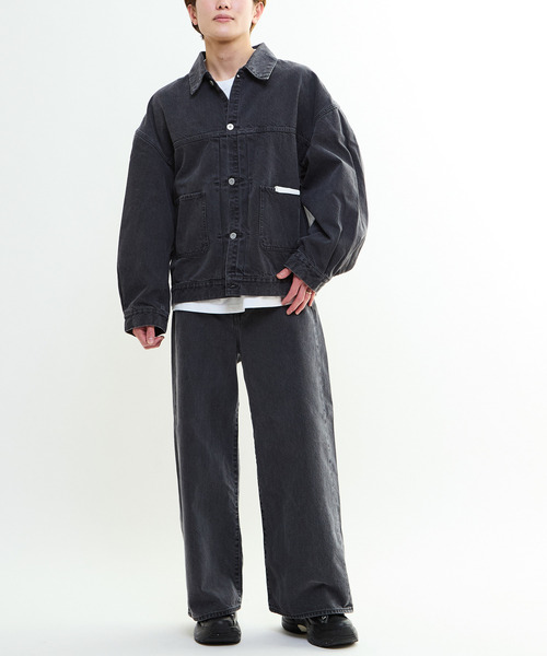 CONVERSE TOKYO（コンバーストウキョウ）の「【KURO】WIDE DENIM PANTS / GREY（デニムパンツ・レディース・チャコールグレー・SMALL/LARGE/MEDIUM）」の5枚目の写真