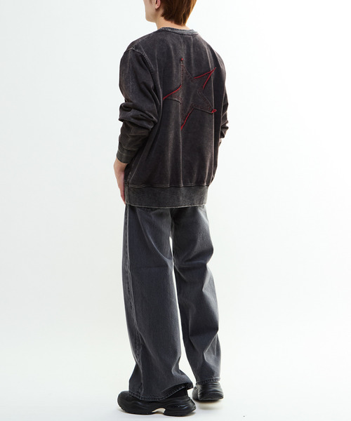 CONVERSE TOKYO（コンバーストウキョウ）の「【KURO】WIDE DENIM PANTS / GREY（デニムパンツ・レディース・チャコールグレー・SMALL/LARGE/MEDIUM）」の2枚目の写真