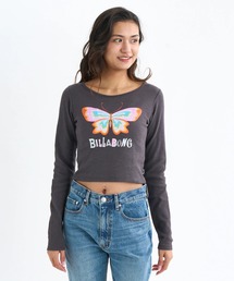 BILLABONG レディース 【LUISE ONO】BUTTERFLY LS TEE ロンT 【BOY FIT】【2025年秋冬モデル】/ビラボンLuise Onoコラボショート丈フロントプリント長袖ロンT