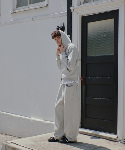 Regen Glanz（レーゲングランツ）の「heavyweight cropped zip hoodie/ヘビーウェイトクロップドジップフーディ（パーカー・メンズ・ブラック/グレー・LARGE/SMALL/MEDIUM）」の8枚目の写真