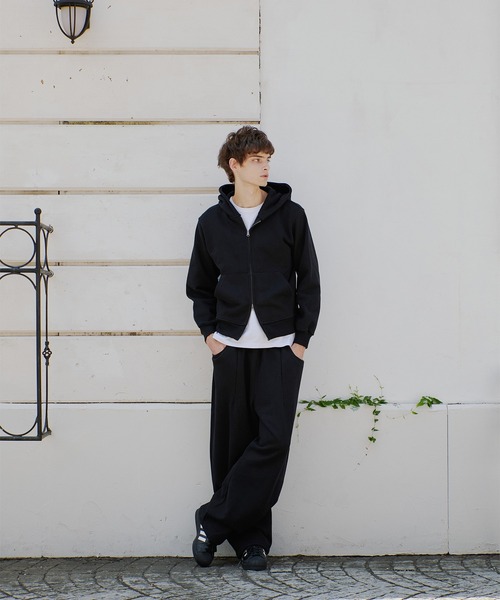 Regen Glanz（レーゲングランツ）の「heavyweight cropped zip hoodie/ヘビーウェイトクロップドジップフーディ（パーカー・メンズ・ブラック/グレー・LARGE/SMALL/MEDIUM）」の14枚目の写真