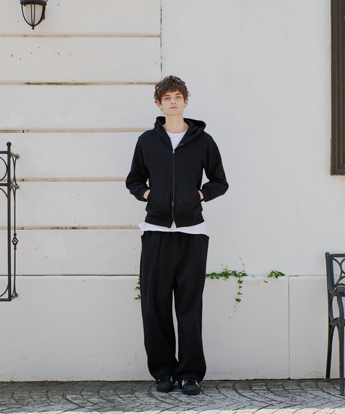 Regen Glanz（レーゲングランツ）の「heavyweight cropped zip hoodie/ヘビーウェイトクロップドジップフーディ（パーカー・メンズ・ブラック/グレー・LARGE/SMALL/MEDIUM）」の17枚目の写真