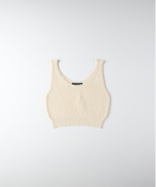 Right-on（ライトオン）の「【HONEYSUCKLE ROSE】ニットビスチェ（ベスト・レディース・オフホワイト/グレー/ブラック・M/L）」の2枚目の写真