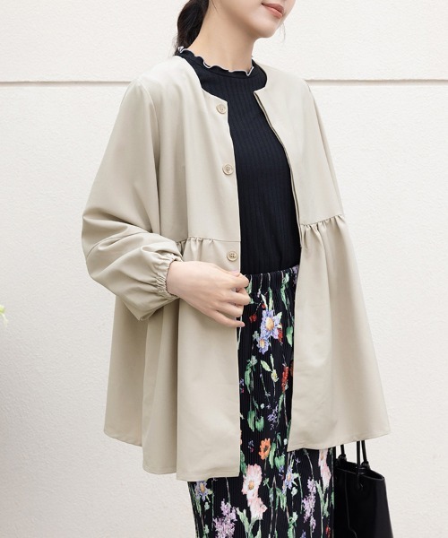 ReRe(リリ)の「7分袖ペプラムシルエットブラウス(シャツ/ブラウス・レディース・グレイッシュベージュ/ブラック/グレー/ネイビー/ベージュ・MEDIUM/LARGE)」の21枚目の写真