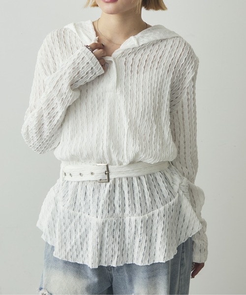 PK ワンピース風裾フリルフーディー（パーカー）｜mul.（ムル）の