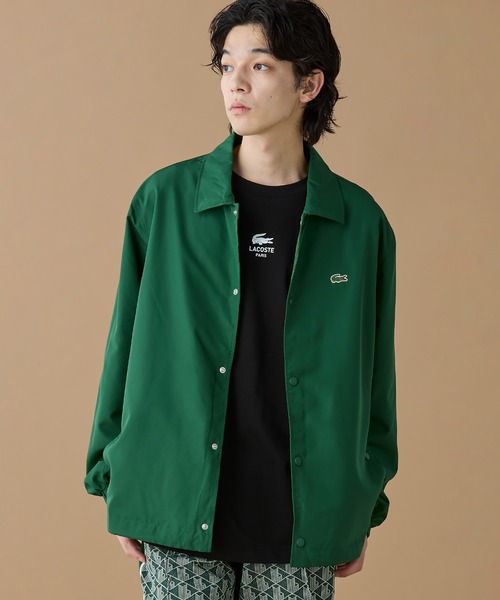 ラコステ（LACOSTE）/撥水 リバーシブルコーチジャケット 無地×総柄 セール】撥水 リバーシブルコーチジャケット 無地×総柄（ブルゾン