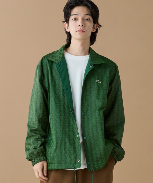 LACOSTE（ラコステ）の「撥水 リバーシブルコーチジャケット 無地×総柄（ブルゾン・メンズ・グリーン/ベージュ・46/48/50/52）」の7枚目の写真