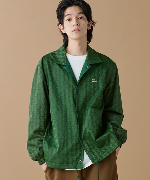 LACOSTE（ラコステ）の「撥水 リバーシブルコーチジャケット 無地×総柄（ブルゾン・メンズ・グリーン/ベージュ・46/48/50/52）」の14枚目の写真