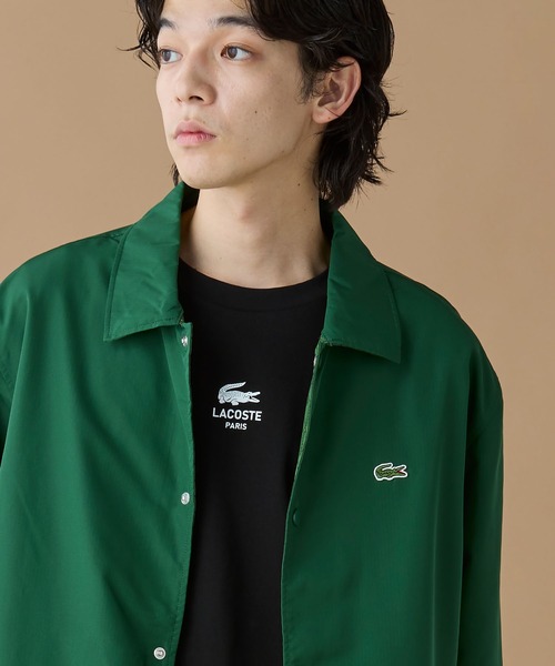 LACOSTE（ラコステ）の「撥水 リバーシブルコーチジャケット 無地×総柄（ブルゾン・メンズ・グリーン/ベージュ・46/48/50/52）」の15枚目の写真
