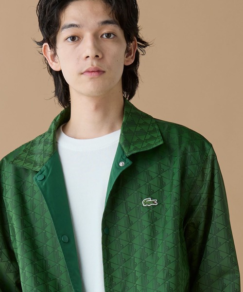 LACOSTE（ラコステ）の「撥水 リバーシブルコーチジャケット 無地×総柄（ブルゾン・メンズ・グリーン/ベージュ・46/48/50/52）」の20枚目の写真