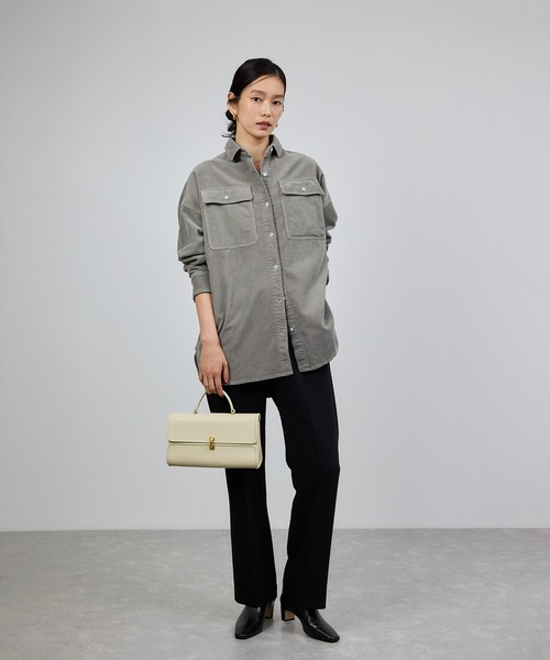 Healthy denim(ヘルシーデニム)の「【Healthy denim(ヘルシーデニム)】一部別注Almondコーデュロイビッグシャツ/イージーケア(シャツ/ブラウス・レディース・グレー/オフホワイト/ダークブラウン・M/S)」の20枚目の写真