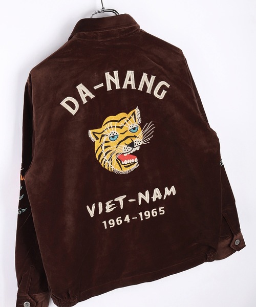 セール】HOUSTON コットン別珍 ベトジャン（虎 / タイガー)（ブルゾン