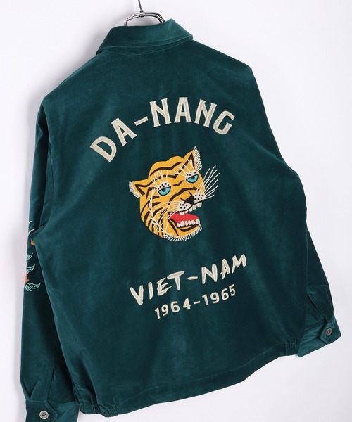 セール】HOUSTON コットン別珍 ベトジャン（虎 / タイガー)（ブルゾン