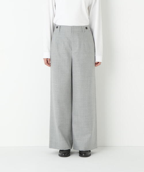 human woman（ヒューマンウーマン）の「◆【5サイズ展開/ウォッシャブル】ライトフラノウォッシャブルセミワイドパンツ（その他パンツ・レディース・ネイビー/ブラウン/グレー・SMALL/MEDIUM/LARGE/X-LARGE/X-SMALL）」の14枚目の写真