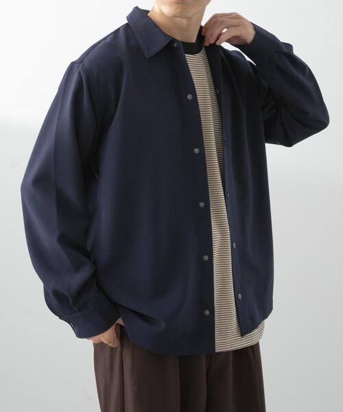 ITEMS URBANRESEARCH(アイテムズ アーバンリサーチ)の「2wayストレッチロングスリーブスナップシャツ(シャツ/ブラウス・メンズ・チャコールグレー/ネイビー/グレー/オリーブ・MEDIUM/LARGE)」の20枚目の写真
