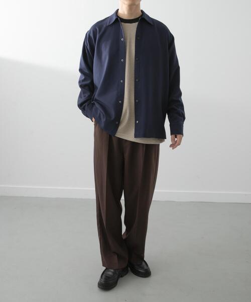 ITEMS URBANRESEARCH(アイテムズ アーバンリサーチ)の「2wayストレッチロングスリーブスナップシャツ(シャツ/ブラウス・メンズ・チャコールグレー/ネイビー/グレー/オリーブ・MEDIUM/LARGE)」の22枚目の写真