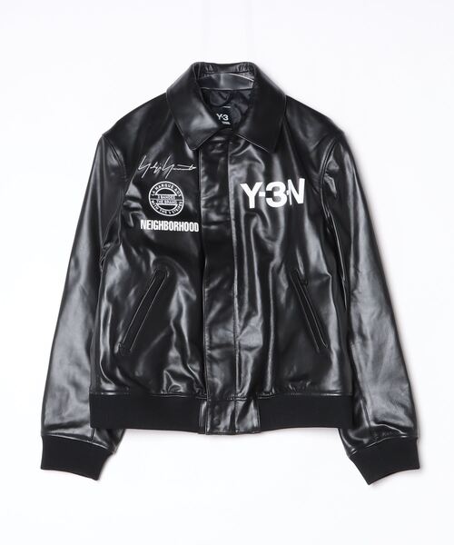 Y-3 NBHD LEATHER BOMBER JACKET（ブルゾン）｜Y-3（ワイスリー）の
