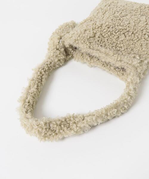 KBF（ケイビーエフ）の「ボアビッグBAG（ショルダーバッグ・レディース・チャコールグレー/アイボリー・ONE）」の18枚目の写真