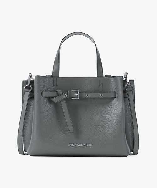 MICHAEL KORS(マイケルコース)の「EMILIA ペブルレザー サッチェル スモール(ハンドバッグ・レディース・グレー系・FREE)」の1枚目の写真