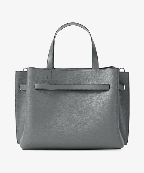 MICHAEL KORS(マイケルコース)の「EMILIA ペブルレザー サッチェル スモール(ハンドバッグ・レディース・グレー系・FREE)」の4枚目の写真