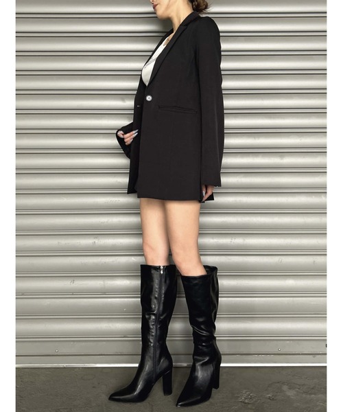 EGOIST(エゴイスト)の「フレアスリーブシングルジャケット(セットアップ・レディース・ブラック/ブラウン・M/S)」の15枚目の写真