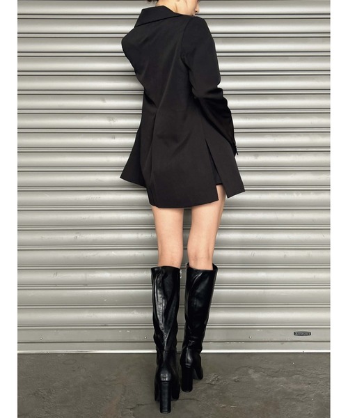 EGOIST(エゴイスト)の「フレアスリーブシングルジャケット(セットアップ・レディース・ブラック/ブラウン・M/S)」の16枚目の写真