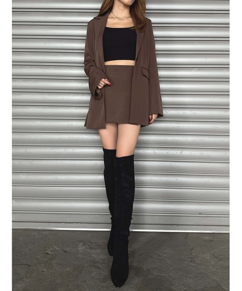 EGOIST(エゴイスト)の「フレアスリーブシングルジャケット(セットアップ・レディース・ブラック/ブラウン・M/S)」の17枚目の写真