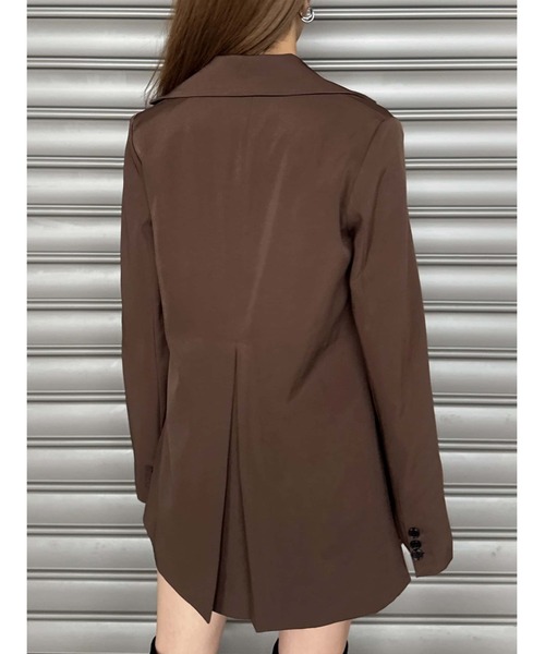 EGOIST(エゴイスト)の「フレアスリーブシングルジャケット(セットアップ・レディース・ブラック/ブラウン・M/S)」の13枚目の写真