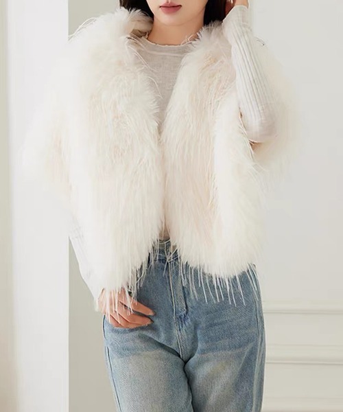 新品未使用　ファーケープ　ショール セール】ファーケープ ファーショール 防寒肩掛け（ストール