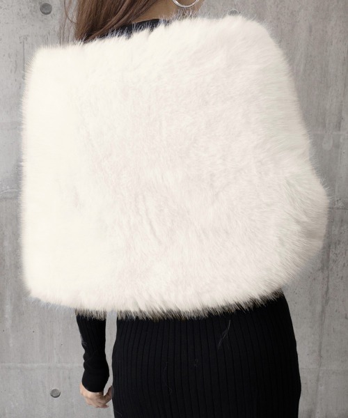 セール】ファーケープ ファーショール 防寒肩掛け（ストール
