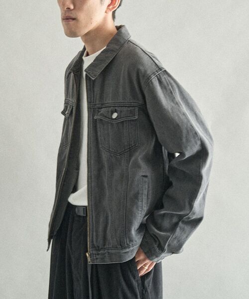 CRAFT STANDARD BOUTIQUE（クラフトスタンダードブティック）の「デニム ZIP UP ジャケット（デニムジャケット・メンズ・ライトインディゴブルー/グレー/インディゴブルー・S/M/L）」の6枚目の写真