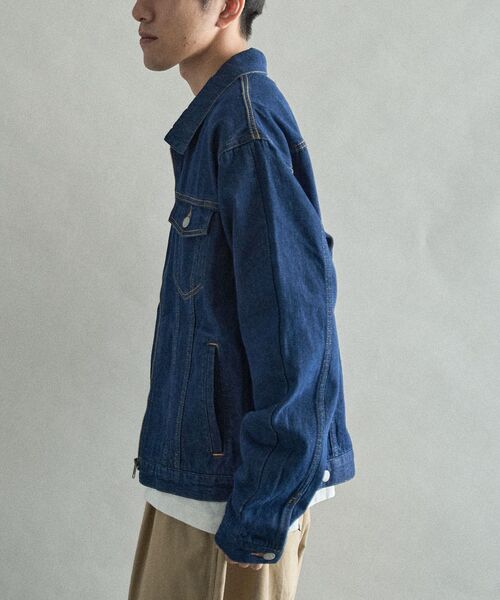 CRAFT STANDARD BOUTIQUE(クラフトスタンダードブティック)の「デニム ZIP UP ジャケット(デニムジャケット・メンズ・ライトインディゴブルー/グレー/インディゴブルー・S/M/L)」の18枚目の写真