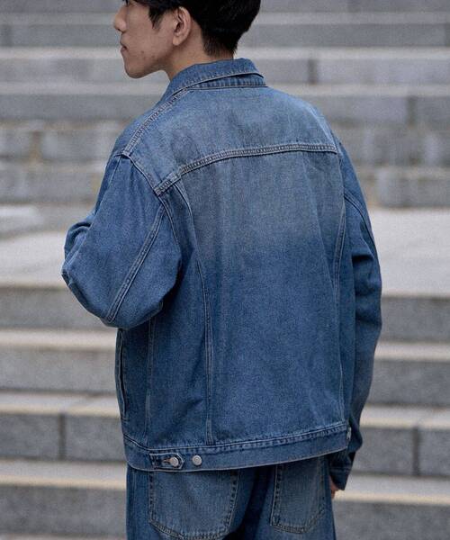 CRAFT STANDARD BOUTIQUE（クラフトスタンダードブティック）の「デニム ZIP UP ジャケット（デニムジャケット・メンズ・ライトインディゴブルー/グレー/インディゴブルー・S/M/L）」の13枚目の写真