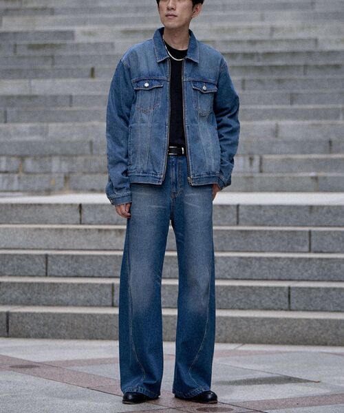 CRAFT STANDARD BOUTIQUE（クラフトスタンダードブティック）の「デニム ZIP UP ジャケット（デニムジャケット・メンズ・ライトインディゴブルー/グレー/インディゴブルー・S/M/L）」の14枚目の写真