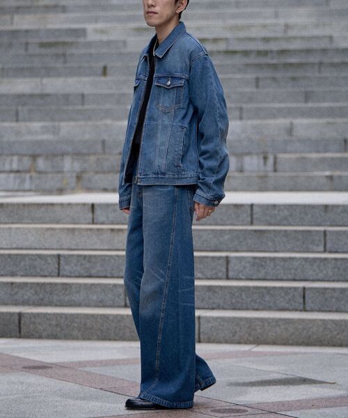 CRAFT STANDARD BOUTIQUE（クラフトスタンダードブティック）の「デニム ZIP UP ジャケット（デニムジャケット・メンズ・ライトインディゴブルー/グレー/インディゴブルー・S/M/L）」の15枚目の写真