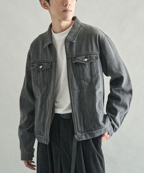 CRAFT STANDARD BOUTIQUE(クラフトスタンダードブティック)の「デニム ZIP UP ジャケット(デニムジャケット・メンズ・ライトインディゴブルー/グレー/インディゴブルー・S/M/L)」の12枚目の写真