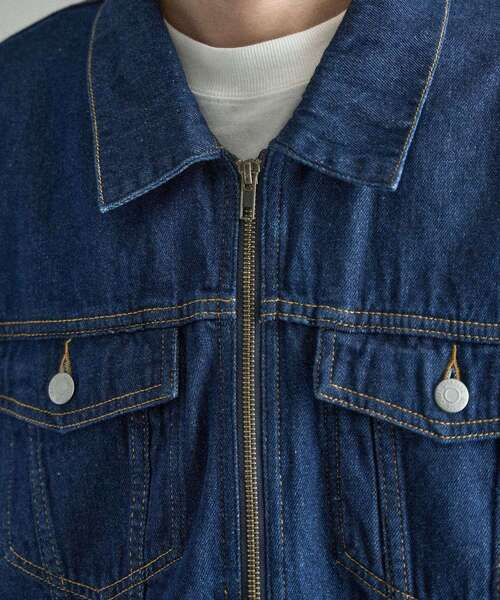 CRAFT STANDARD BOUTIQUE(クラフトスタンダードブティック)の「デニム ZIP UP ジャケット(デニムジャケット・メンズ・ライトインディゴブルー/グレー/インディゴブルー・S/M/L)」の10枚目の写真