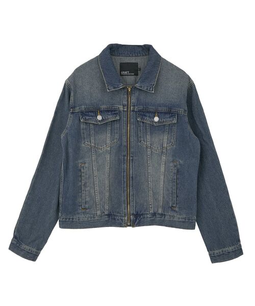 CRAFT STANDARD BOUTIQUE(クラフトスタンダードブティック)の「デニム ZIP UP ジャケット(デニムジャケット・メンズ・ライトインディゴブルー/グレー/インディゴブルー・S/M/L)」の22枚目の写真