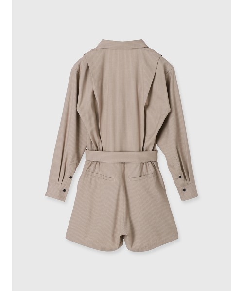 EIMY ISTOIRE（エイミーイストワール）の「テーラードシャツロンパース（つなぎ/オールインワン・レディース・ブラウン/ピンクベージュ・36/38）」の14枚目の写真