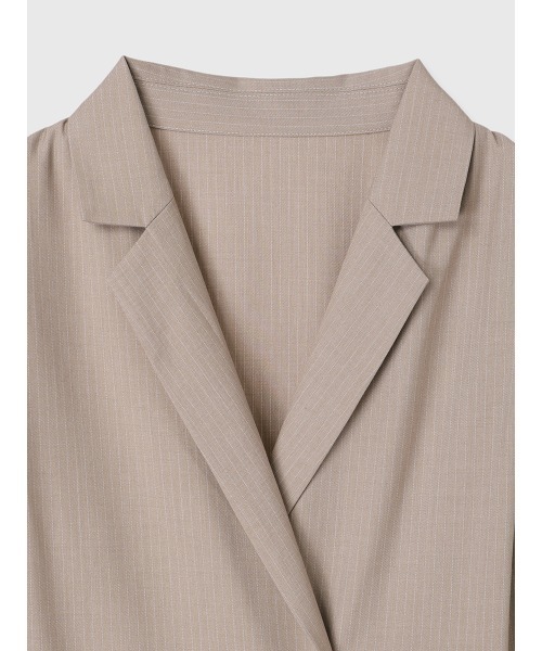 EIMY ISTOIRE（エイミーイストワール）の「テーラードシャツロンパース（つなぎ/オールインワン・レディース・ブラウン/ピンクベージュ・36/38）」の15枚目の写真