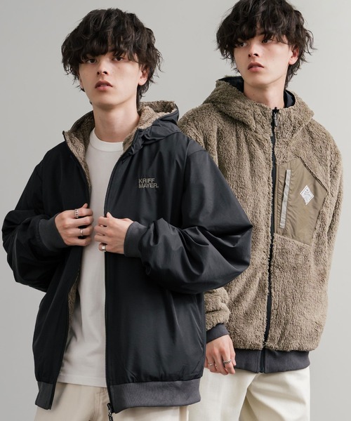 KRIFF MAYER クリフメイヤー2WAY リバーシブル ひっくりフード付きボア