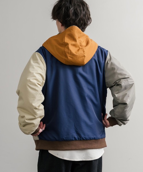 KRIFF MAYER（クリフメイヤー）の「KRIFF MAYER クリフメイヤー2WAY リバーシブル ひっくりフード付きボアジャケット/ロゴ刺繍入りマウンテンパーカー 2514403（マウンテンパーカー・メンズ・ブラック/その他/マルチ/グレイッシュベージュ/カーキ/その他1・M/L/XL）」の11枚目の写真