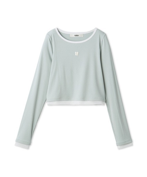 FURFUR（ファーファー）の「ロゴ刺繍テレコトップス（Tシャツ/カットソー・レディース・ミント/レッド/ホワイト/ブラック・F）」の13枚目の写真