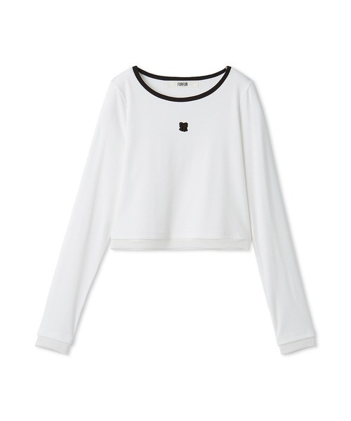 FURFUR（ファーファー）の「ロゴ刺繍テレコトップス（Tシャツ/カットソー・レディース・ミント/レッド/ホワイト/ブラック・F）」の14枚目の写真