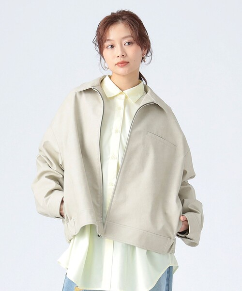 BEAMS HEART(ビームスハート)の「フェイクレザー ジップ ブルゾン(ブルゾン・レディース・ブラウン系その他2/ブラック・MEDIUM/SMALL)」の9枚目の写真