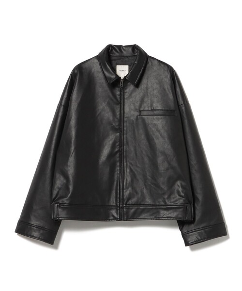 BEAMS HEART(ビームスハート)の「フェイクレザー ジップ ブルゾン(ブルゾン・レディース・ブラウン系その他2/ブラック・MEDIUM/SMALL)」の18枚目の写真