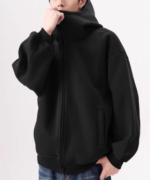 BLANC FICELLE(ブランフィセル)の「ダブルZIP パーカー(パーカー・メンズ・ブラック/グレー・M/L/XL)」の6枚目の写真